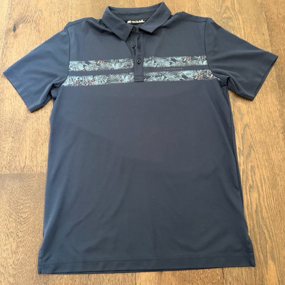 Travis Mathew Men’s Golf Polo Shirt Navy Blue Sz S